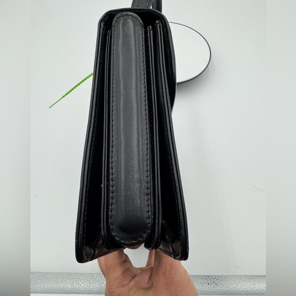 Launer London Traviata Top Handle Leather Bag Black - Picture 9 of 17